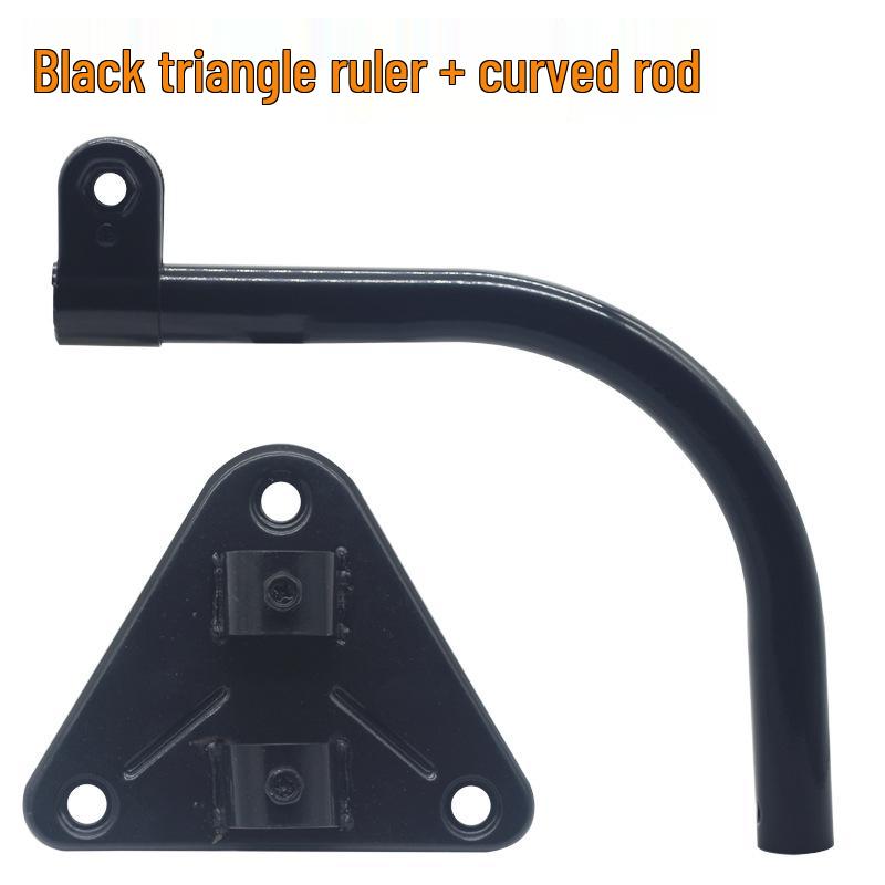 Adjustable Industrial Electric Fan Accessories: Telescopic Bracket, Universal Vertical Pole, Wall-Mount Fit, Curved Rod, Triangle Plate