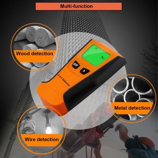 Electronic Stud Finder Sensor Center Finding Wall Scanner Detector with LCD Display for