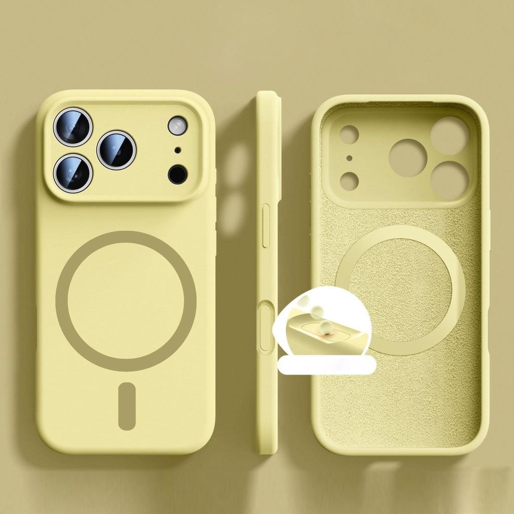For iPhone 17 Pro Max Wireless Charging for Magsafe Case for iPhone 16 15 14 12 13 Pro Max Plus 17 Air Liquid Silicon Soft Cover