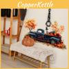 Modern Minimalist Halloween Wall Art With Skeleton And Pumpkin Pvc Decal For Dining