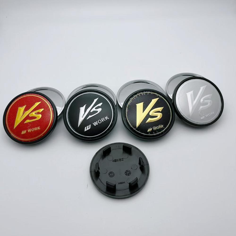 4pcs JDM 62mm VS W Work Logo Emblem Car Wheel Center Caps Wheel Hub Caps Auto Rim Dust Cover Car Accessories for Land Rover