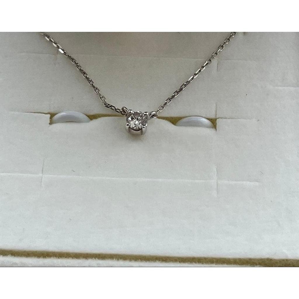 Used Single diamond K10 necklace (Canal 4C)