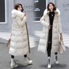 Autumn and winter new big fur collar medium and long slim and thin down cotton clothes women's coat