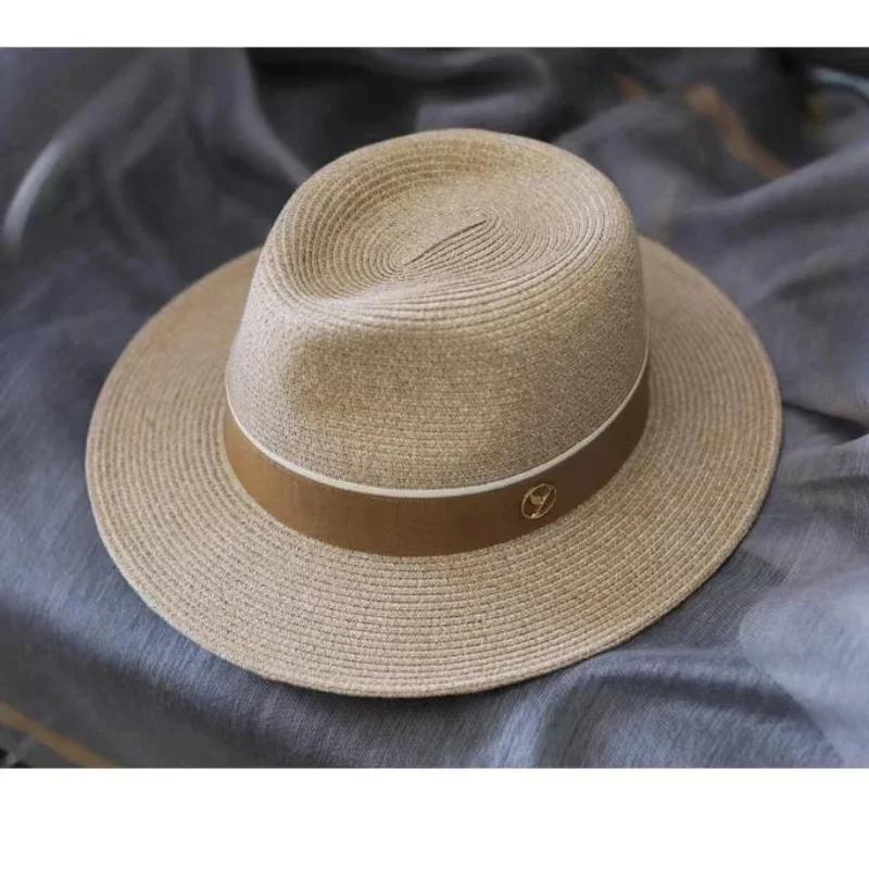 Women's Summer Straw Hat  Ribbon Decorated  Elegant Party & Beach Sun Hat Travel Dress Hat  Chapeau Femme UV Protection