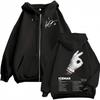 Rapper Drake Iceman Album Cover Print Zipper Hoodie Harajuku Hip Hop Style Zip Up Pullovers Men Women Casual Fashion Sweatshirts