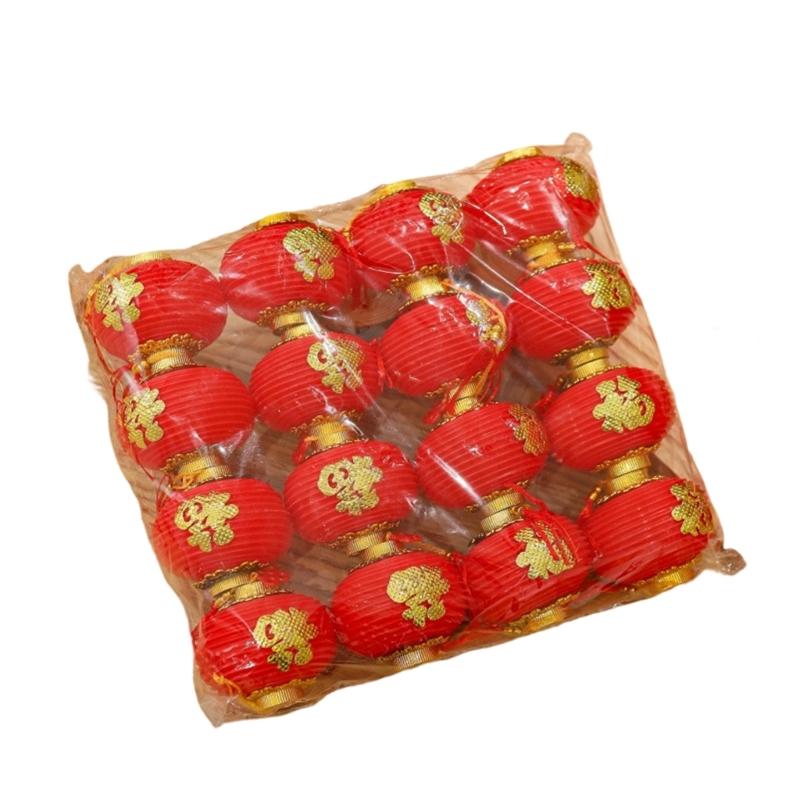 Waterproof Plastic Chinese Lanterns Hanging Ornament For Tree Window Door Wedding Chinese Spring Festival Decoration