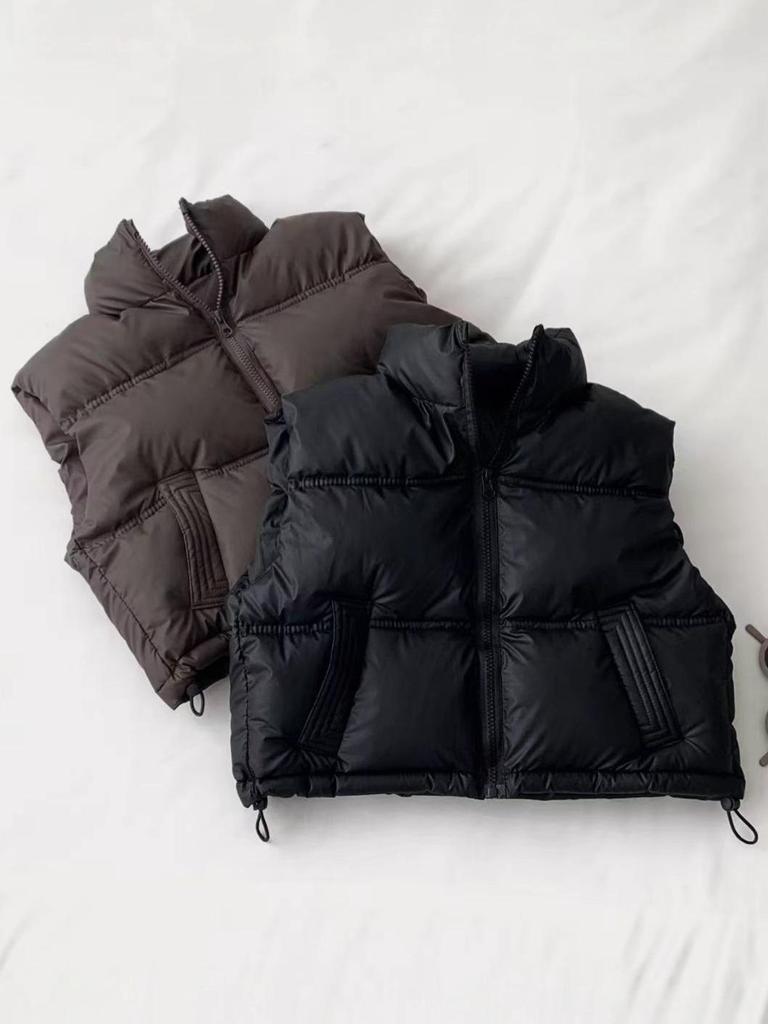 Kinder Wasserdichte Warme Weste: Herbst/Winter Dickes Lammfell Ärmellose Jacke mit Stehkragen für Jungen und Mädchen.