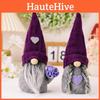 Charming Purple Knit Gnome Figurine Without Face Perfect For Holiday Decorations