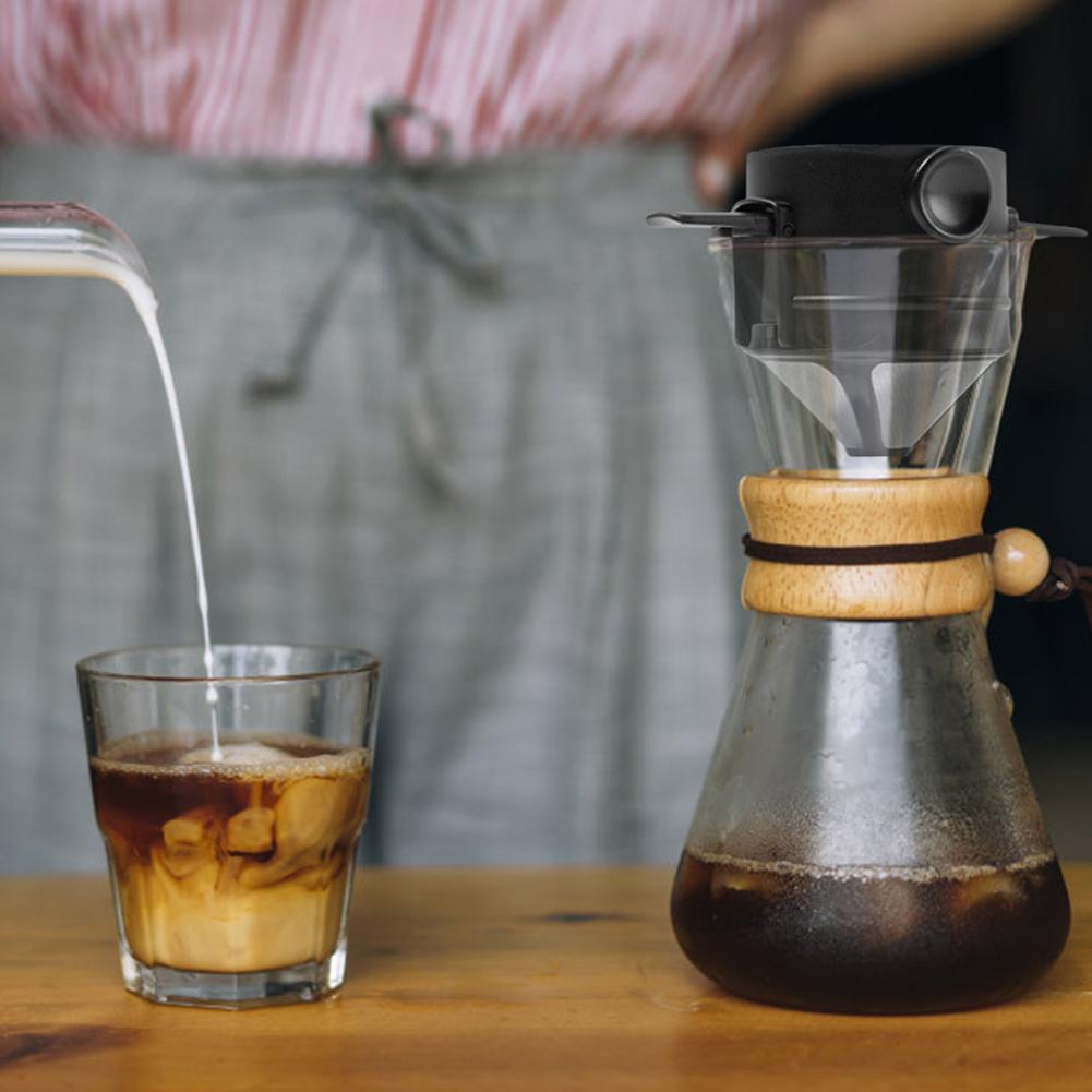 Pour Over Coffee Maker Reusable Coffee Filter Stainless Steel Coffee Dripper Easy To Clean No Filter Paper for Drip Coffee & Tea