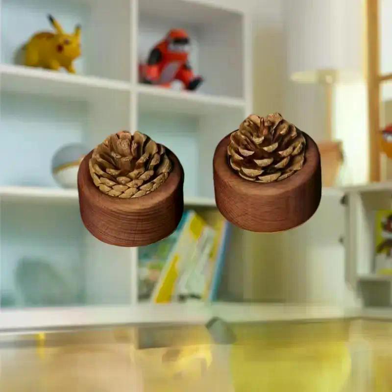 1Pc Elegant Spherical Design, Wood-Based Essential Oil Diffuser, Natural Fragrance Dispenser for Room and Bedroom Decor