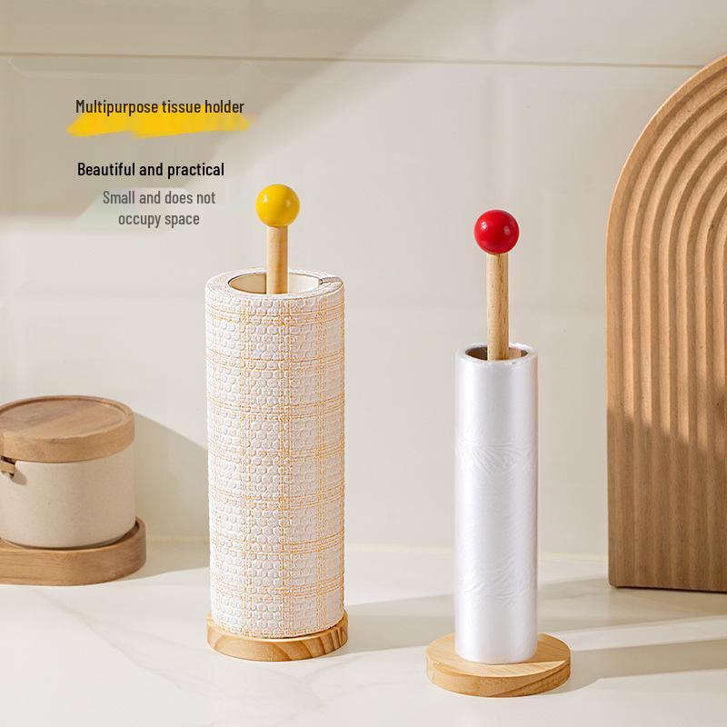Multifunctional Kitchen Roll and Storage Rack for Paper Towels, Disposable Rags, and Plastic Wrap