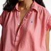 Polo Ralph Lauren Solid Color Logo Embroidered Polo Collar Short Sleeve Shirt Women Shirts Pink-Salmon 211935131-002