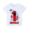 Spider Man Children's Digital T-shirt Children's Top Cartoon Summer Preschool Children's Clothing Birthday Short Sleeved T-shirt