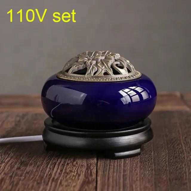

Керамика Цзиндэчжэнь Электрическая Ароматическая Подставка 110В/220В Таймер Ладанница УД Домашний Декор Украшения Печь для Эфирных Масел
