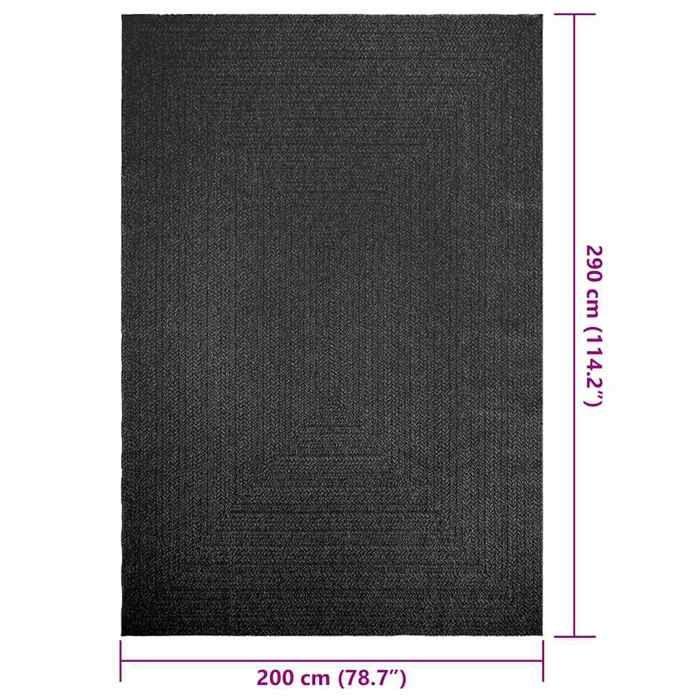 VidaXL Tapis ZIZUR 200x290 cm aspect de jute intérieur extérieur, tapis d'extérieur, tapis de sol, tapis d'intérieur 4010338