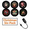 USB Powered Christmas Projector Lights with Santa Claus/Gingerbread Man/elk Patterns Spotlight Indoor Party Navidad Xmas Decor