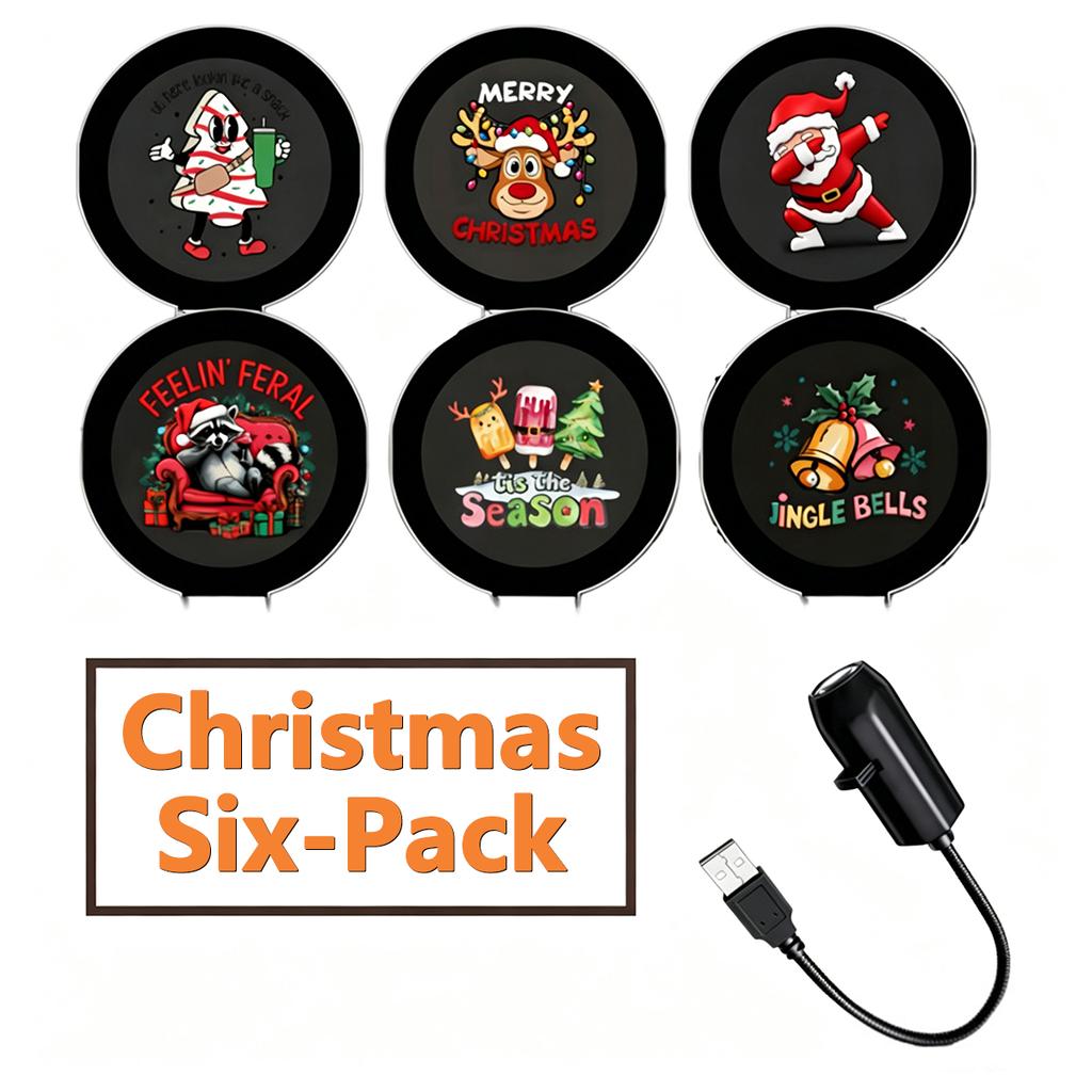USB Powered Christmas Projector Lights with Santa Claus/Gingerbread Man/elk Patterns Spotlight Indoor Party Navidad Xmas Decor