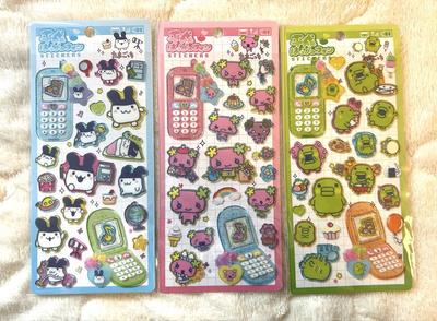 Happy Phone Tamagotchi Mimitchi Kuchipatchi Flowertchi Heisei Happy Phone Set Stickers Heisei 3-piece