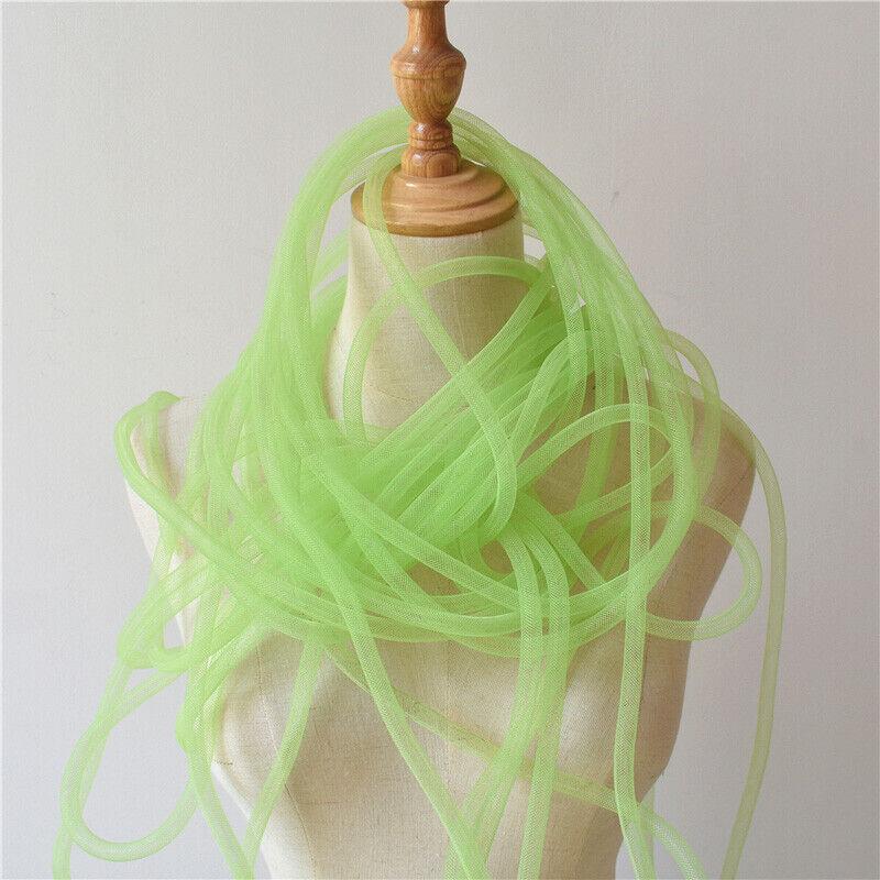 10mm Tube en Crin de Cheval Tube Crinoline Tissu Filet Crin Garniture pour Accessoires de Cheveux DIY Maille Tissée Flexible Élastique