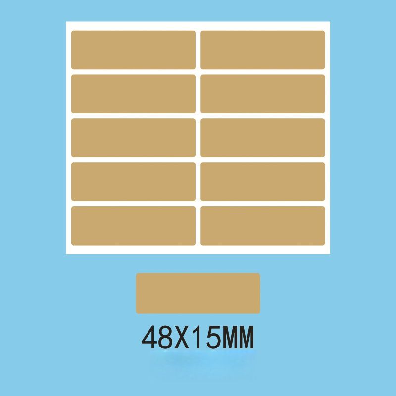 100Pcs Pack Rectangle Scratch Off Stickers Labels 1.9 X 0.6 Inch