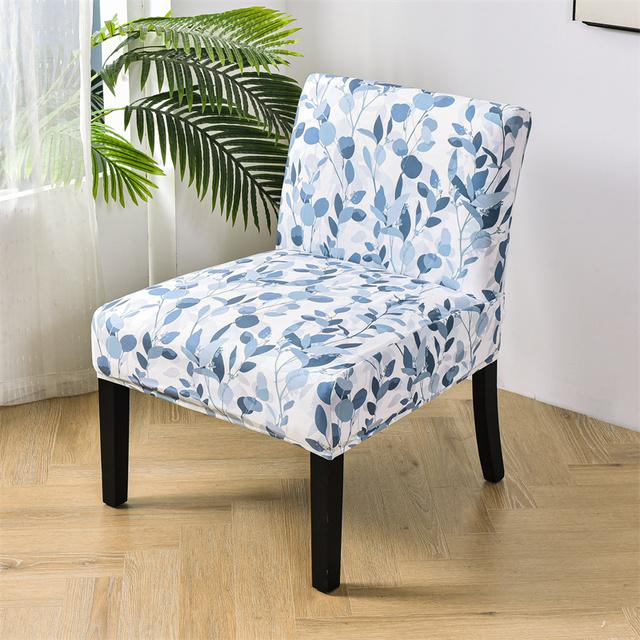 Accent Armless Chair Cover Bohemian Single Sofa Chair Slipcovers Nordic Stretch Chair Seat Covers Elastic Couch Protector Covers