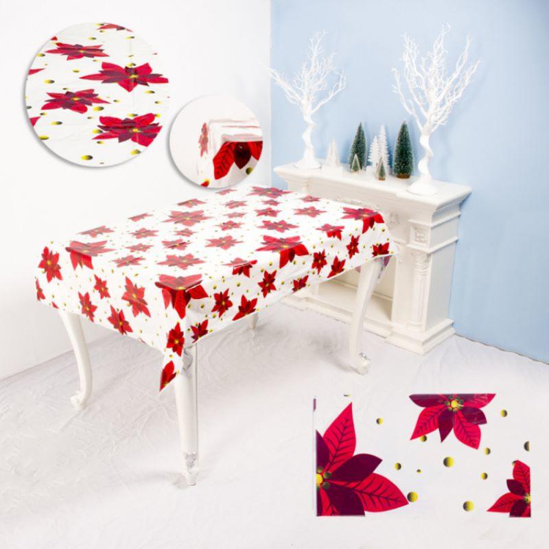 Christmas Printed Tablecloth Creative Pvc Christmas Table Tablecloth Christmas Tabletop Disposable Tablecloth