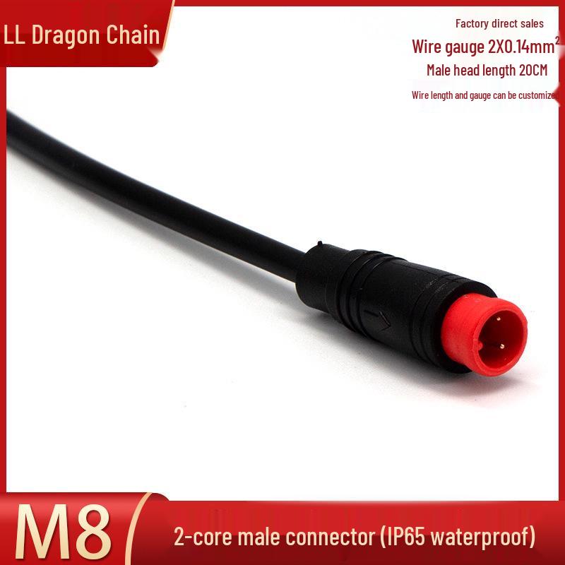 Waterproof M8 Aviation Plug with Cable: 2-6 Pin Male & Female Connector