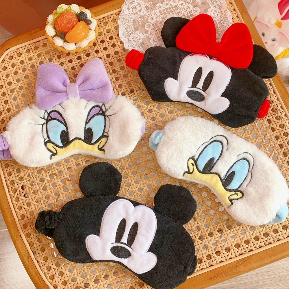 Mickey Mouse Eyeshade Anime Figure Soft Plush Stuffed Sleeping Eye Mask Cover Minnie Cute Shade Travel Sleep Cartoon Gift