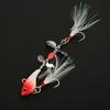Sequin Luminous Simulation Artificial Fishing Lure Bait with Feather Rotation VIB Fish Shape