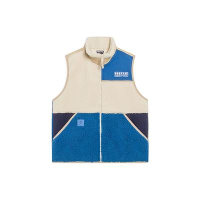 Color Block Logo Sleeveless Stand Collar Vest Men Vests AMDS057-1
