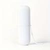 1pc Portable Toothbrush Organizer - Dustproof, Multi-Compartment Storage for Travel & Home, Ideal for Toothbrushes, Ribbed Design, White