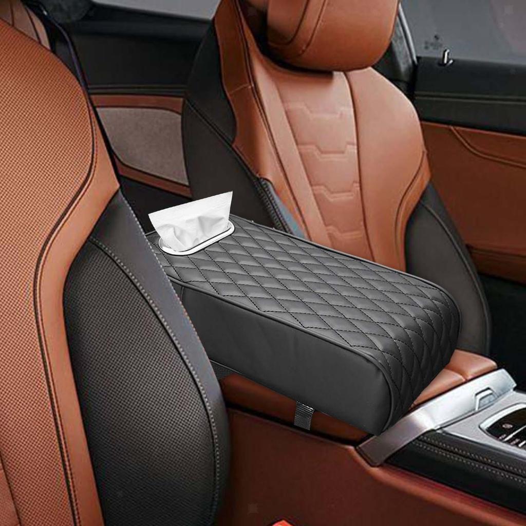 Arm Rest Pad Car Center Console Cover Universal PU Leather Car Armrest Box Cover