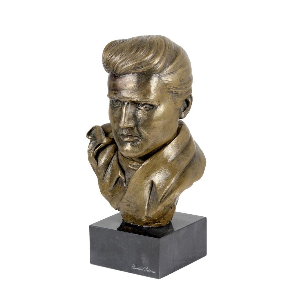 Elvis Presley - marble bust, statuette of a famous person, decoration for office, school, and hotel by the Art-Dog brand