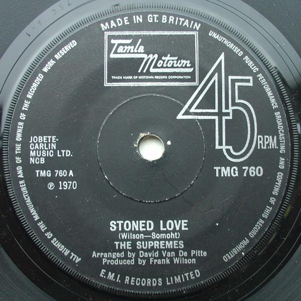 

7inch Record SUPREMES - Stoned Love TMG760 Tamla Motown 1971 UK Soul/Funk Used