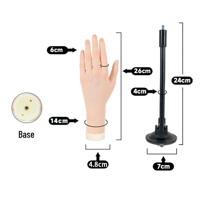 Beginner's Bendable Soft Fake Hand for Nail Art Display and Practice