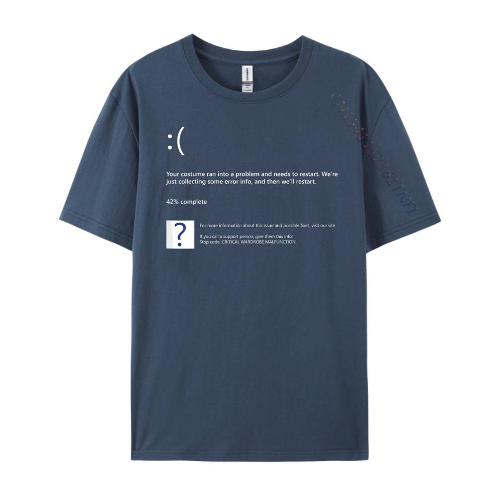 Blue Screen Of Death Bsod Quick Lazy Group Costume Fall Clothes Aesthetic Fashionable and Trendy Tshirt