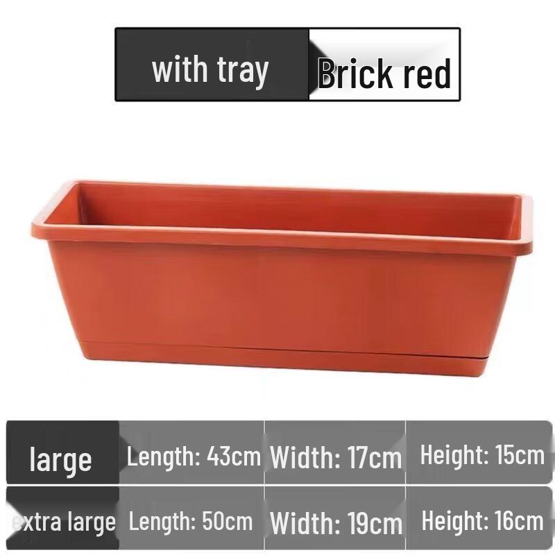 Brick Red Plastic Raised Garden Bed