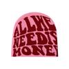 Custom Logo Jacquard Pattern Knit Beanie for Unisex Two-Tone Letter Design Bulk for Business Travel Beach In 100% Polyester