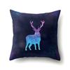 Polyester Pillowcase Automobile Decoration Home Printed Deer Pillowcase Waist Cushion Cover Car Cushion Head Cushion Cover