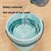 1Pc/Foldable Plastic Water Bucket for Home Use with Side Handle, Portable