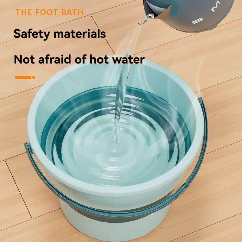 1Pc/Foldable Plastic Water Bucket for Home Use with Side Handle, Portable
