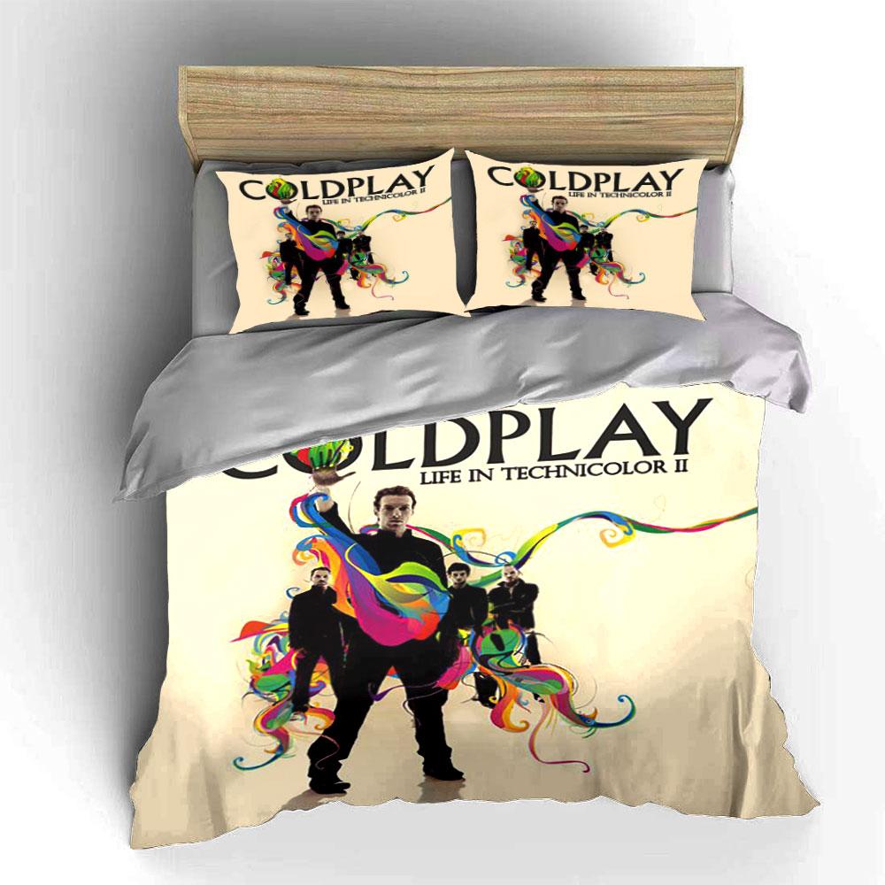Coldplay Bedding Set Bedding Duvet Cover Set Duvet Cover Pillowcases  (1*Duvet Cover 2*Pillowcases, without duvet insert)