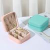 Mini organizzatore di gioielli Portagioie portatile Espositore per gioielli da viaggio Custodia con cerniera Orecchini Collana Scatole portaoggetti per anelli
