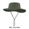 Summer outdoor bucket hat men's nylon large brim sun protection hat breathable UV protection big head circumference sun hat