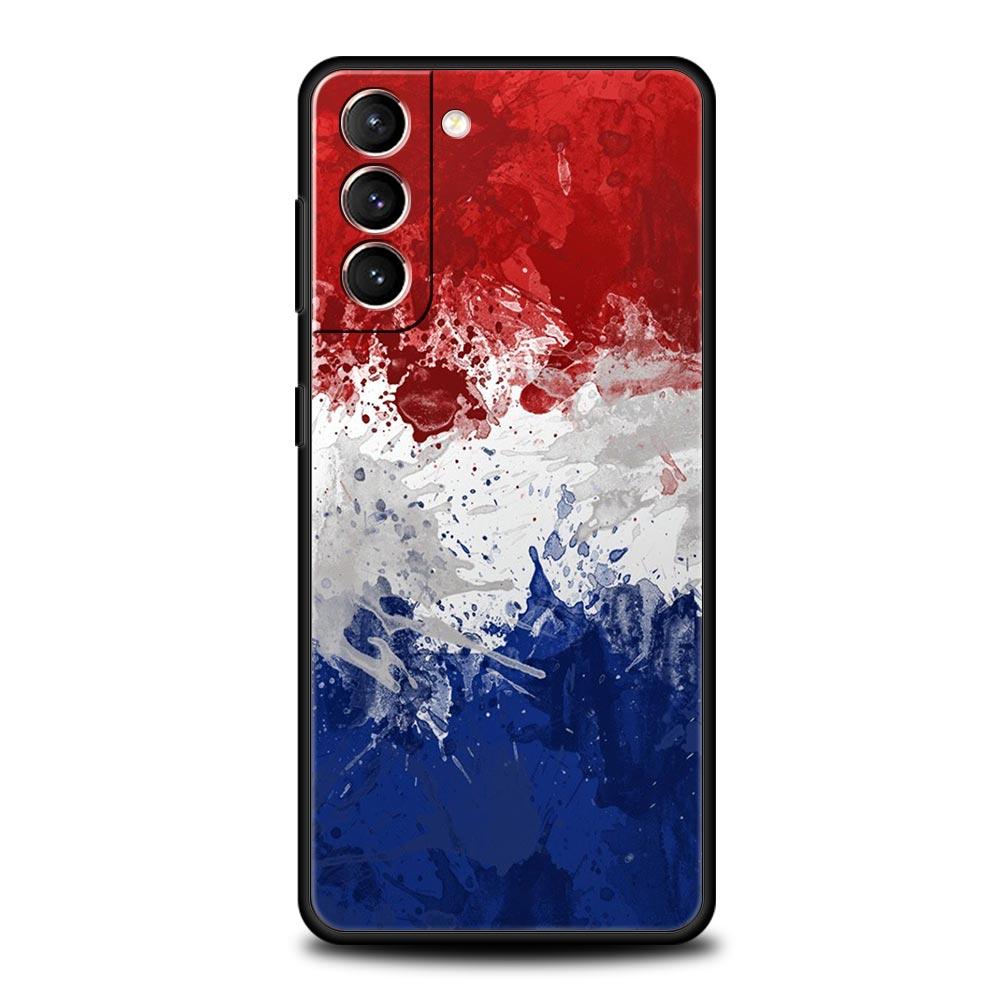 Custodia per Telefono Calcio Bandiera Francia Parigi Per Samsung Galaxy S24 S23 S22 5G S20 Ultra S21 FE S10 S9 Plus S10E S8 Lite 20 Cover Morbida
