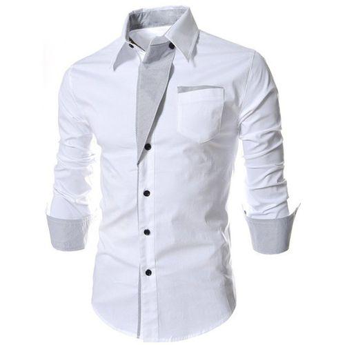 Usopu Mens Casual/Daily Going Out Slim Fit Color Block Stand Collar Long Sleeve Shirt Usopu Mens Casual/Daily Going Out Slim Fit Color Block Stand Collar Long Sleeve Shirt