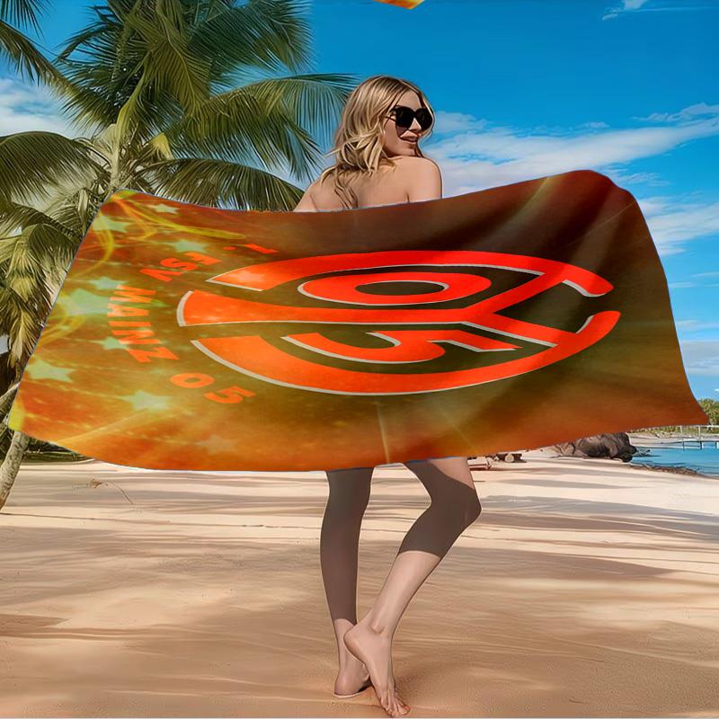 Red Emblem FSV Mainz Beach Towel Microfiber Beach Towel, Lightweight and Quick-Dry, for Summer Travel, Swimming Pool Fan Birthday Gift