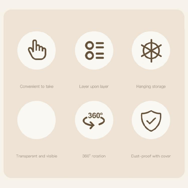 Space Efficient Rotating Display Unit 360 Viewing Angles For Small Collectibles ABS PET Frame Fingerprint Resistant Box