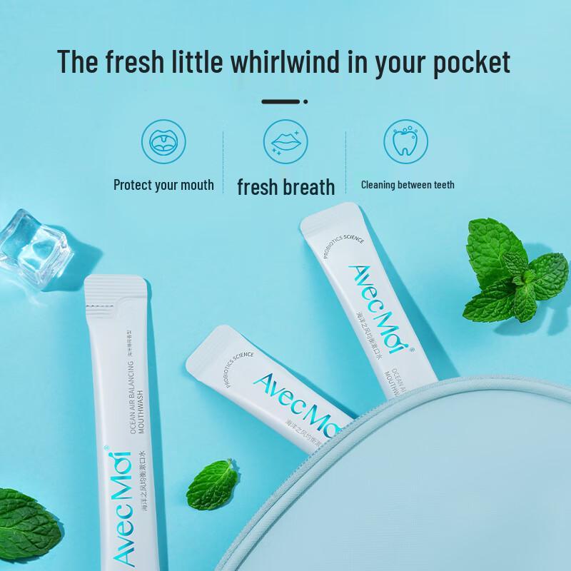 Avec Moi Portable Probiotic Mouthwash - Ocean Breeze Mint
