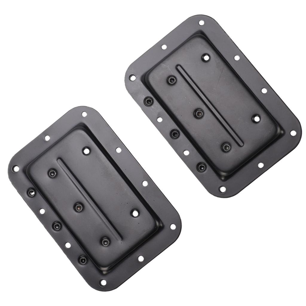 2PCS Recessed Spring Loaded Speaker Case Handles with Rubber Grip Stainless Steel for RV Yacht Flightcase PA Speaker Box